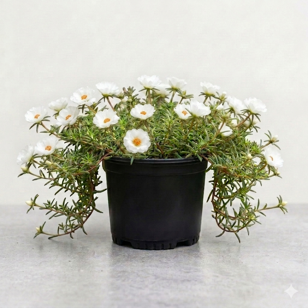 Portulaca 9 O' Clock White